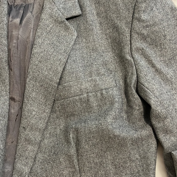 Adolfo International 100% Wool Grey Blazer Size 8 - Picture 5 of 5